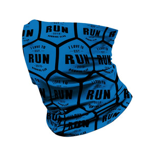 I Love to Run Neck Gaiter (Blue)