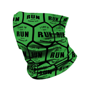 I Love to Run Neck Gaiter (Green)
