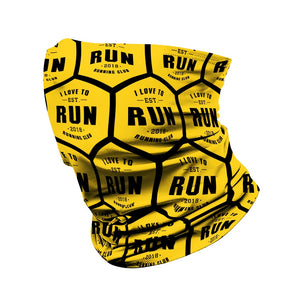 I Love to Run Neck Gaiter (Yellow)